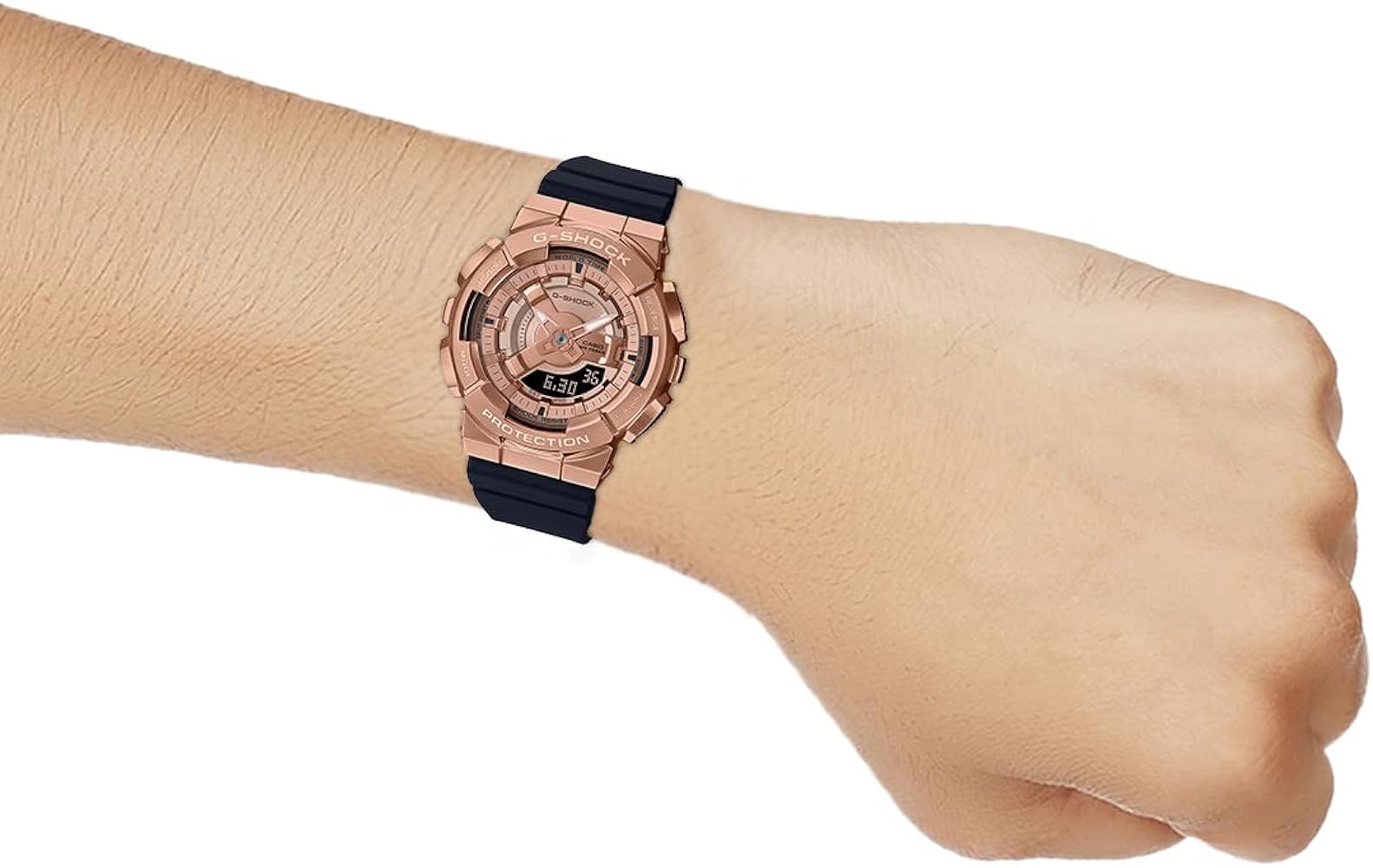 Casio G-Shock GM-S110PG-1ADR Rose Gold Analog-Digital Dial Black