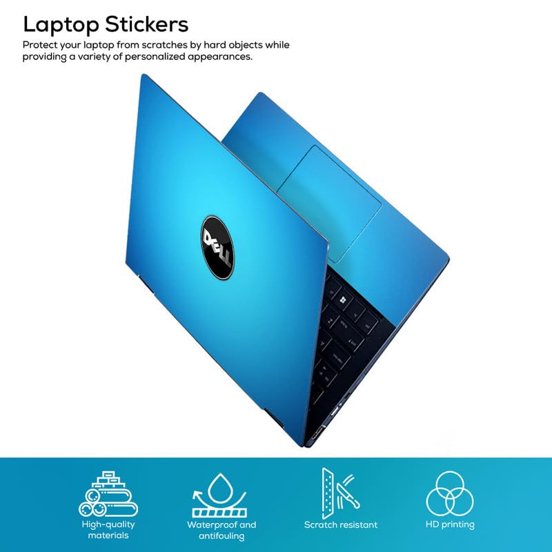 Image of Galaxsia DL748 Top+Wrist Pad Vinyl Laptop Skin /Sticker /Cover for 17 to 17.3 Inches Laptops Laminated-Removable-HD Quality Compatible for Dell (16.5x11 Inches)