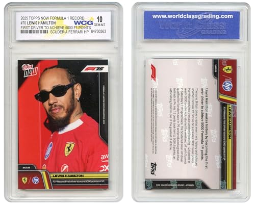 2025 F1 Topps Lewis Hamilton First Ever Driver to Achieve 5000 Formula One Points Card #70 - Graded...