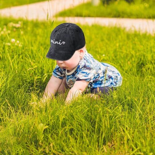 BAOZOON 2 Pcs Parent-Child Baseball Hats Adjustable Mama and Mini Matching Caps Retro Snap Cap for Mother Child Daughter Son4