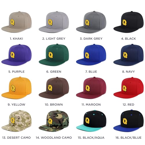 Hip Hop Font Q Hip-Hop Snapback Hat Embroidered Baseball Cap Streetwear Typography