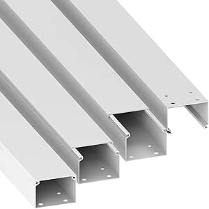 Goulotte De Câble PVC 30x15 Mm, Argent, 4 M - Cache-Fils Murale