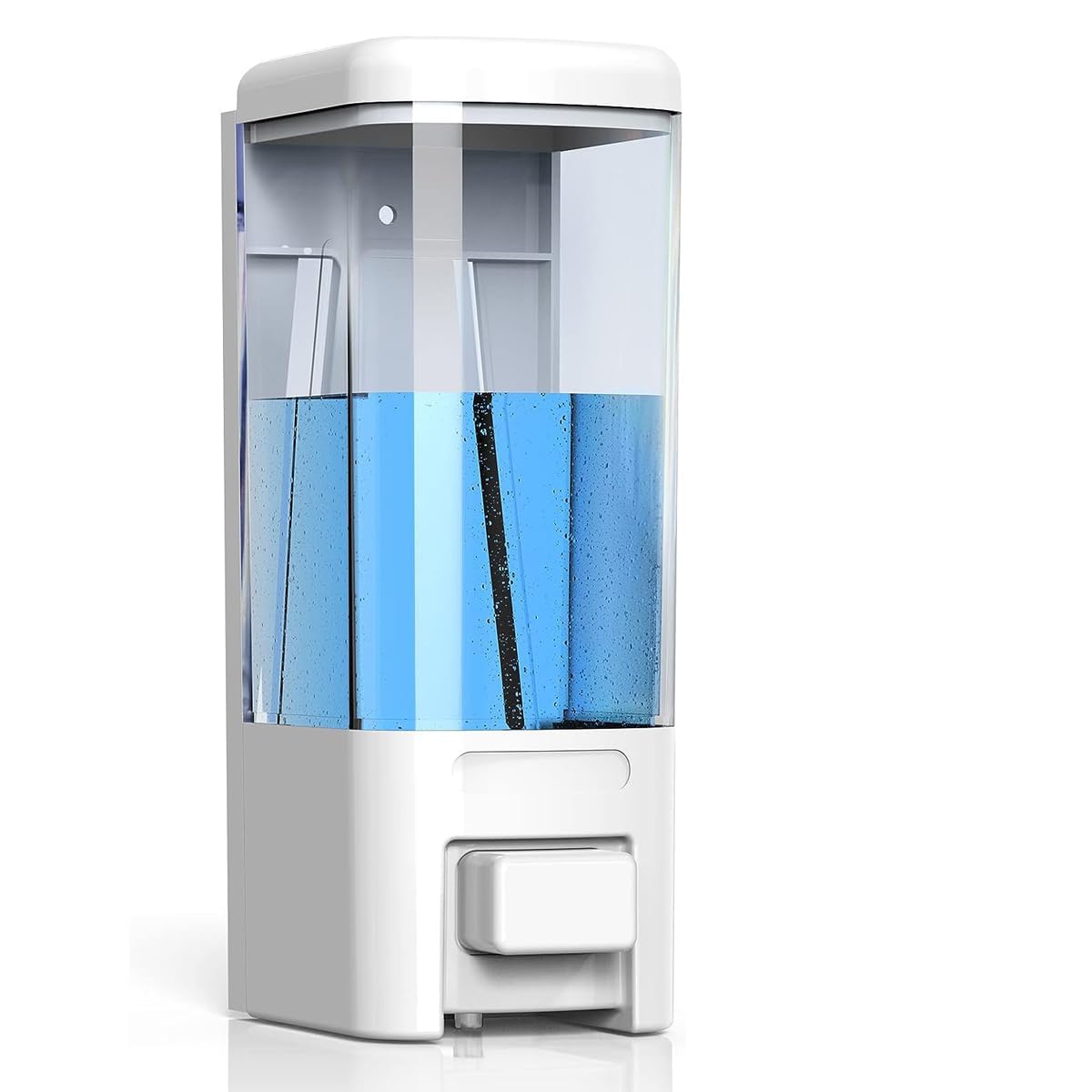 BATH GURUABS Heavy Duty Wall Mounted Soap Shampoo Conditioner Handwash Gel Liquid Soap Sanitizer Dispenser for Bathroom Basin Kitchen Sinks and Industrial Use (460 Ml, White), Plastic