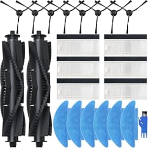 EATBALE Replacement Part Accessories for Tikom L9000/L8000, for Lubluelu SL60D/SG60/SL61, for HONITURE Q6 SE, for Laresar L6 Nex Robot Vacuum Cleaner, Main Brushes, Side Brushes, Mop Clothes, Filters