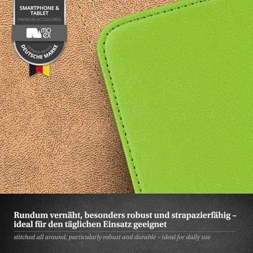 Étui à rabat iPhone 16 Pro moex vert : la solution anti-choc avec film inclus