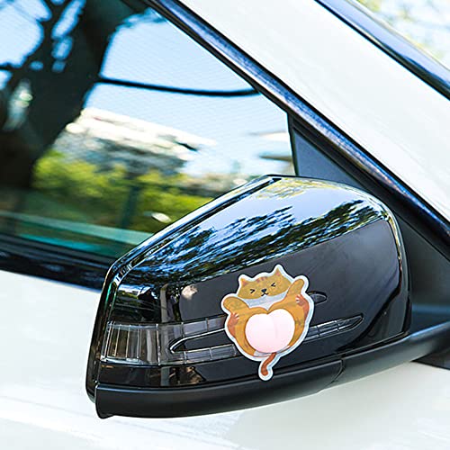 IKASEFU Decorações de carro fofas 3D engraçado porco bumbum adesivo de silicone tira anticolisão ade
