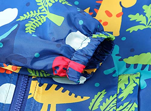 Fedulk Cartoon Printed Hooded Jackets For Girls Coat Boys Outerwear Baby Coat Enfant Children Waterproof Windbreaker Kids Clothes A-Blue 12-18 Months #TOP6