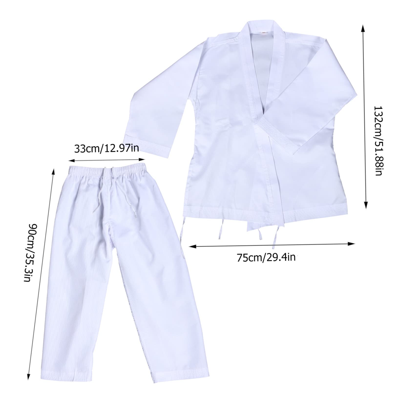 SHERCHPRY Uniforme de Karate Hombre cinturón portátil cinturón elástico en la Cintura Trajes Tracksuit Accesorios Deporte Ropa de kárate Traje de kárate poliéster algodón