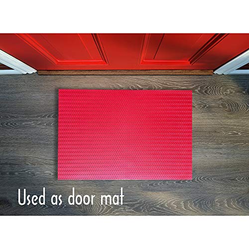 Image of Unikstep, Rubber Sheet, 21.5 inchx14.5 inch, Thick 0.08 inch, for Shoe Sole Heel Repair, Furniture Pad, Vibration Reduce, DIY Gasket Seal Pad, Floor Anti Slip Cushion (Red Color S Pattern)