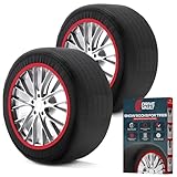 DRIVE VAULT Snow Socks for Tires | Alternative for Tire Snow Chains | Ultra Grip Series | Reusable Snow Traction Device for Passenger Cars SUVs Trucks Winter Emergency Accessory | Safe Winter Driving