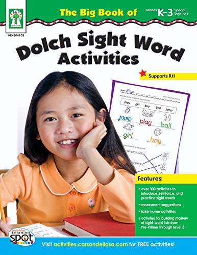 The Big Book of Dolch Sight Word Activities, Grades K - 3 by Zeitzoff, Helen (2013) Paperback