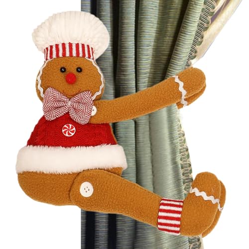 demaxiyad Soportes de Cortinas, Abrazaderas de Cortinas Decorativas - Corbatas de Navidad Lindas de especia | Abrazaderas creativas de cortinas, abrazas de cortinas decorativas, alzapatas de cortinas