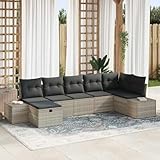 Spacious & Versatile Seating: The set includes corner, center, and sofa seats plus an ottoman, offering flexible seating for up to 7 people. It is an ideal salon de jardin exterieur 6/8 personnes, perfect for hosting gatherings and encouraging conversation in your backyard or garden.