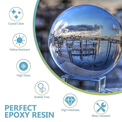 OcePor Epoxy Resin-2 Gallon, Crystal Clear Epoxy Resin Kit, No Yellowing No Bubble Art Casting for Art Crafts, Jewelry Making, Wood & Molds(1 Gallon x 2) - Thumbnail 2