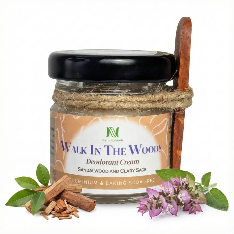 Image of Walk in the Woods Deodorant Cream | Deo for Men, Deo for Women, Deodorant Cream with Sandalwood and Lavender | Free from Aluminium and Baking Soda (30 g, Pack of 1)