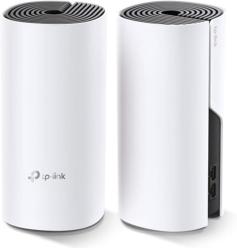 TP-LINK Deco M4 2-pack wireless router Dual-band (2.4 GHz / 5 GHz) Gigabit Ethernet Black,White Deco M4 2-pack, Dual-band (2.4 GHz / 5 GHz), IEEE 802.11ac, 867 Mbit/s, 300 Mbit/s, 867 Mbit/ - 2