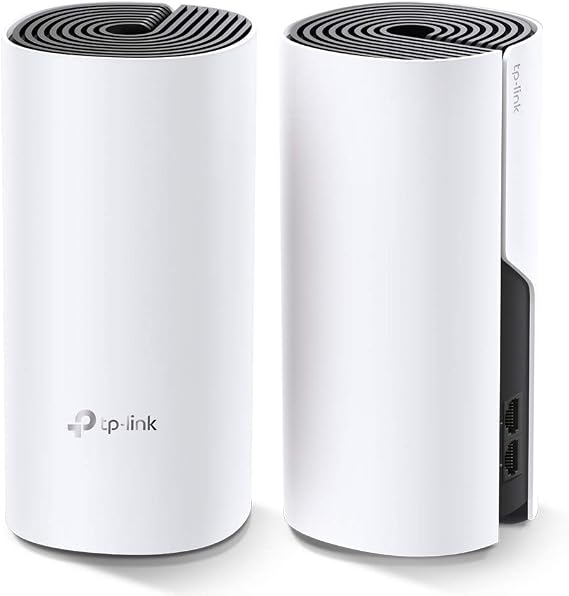 TP-Link Deco M4 Mesh WLAN Set (2er Pack) AC1200 Dual Band Router & Repeater 2X Gigabit Ports für Jede Einheit empfohlen für Häuser mit 2-3 Schlafzimmern Umfassender Jugendschutz