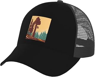 Breathable Largest Giant Redwood in Grant Grove Kings Canyon National Park California Baseball Cap for Men Women Caps Adjustable Mesh Back Hat Unisex Sport Trucker Hats