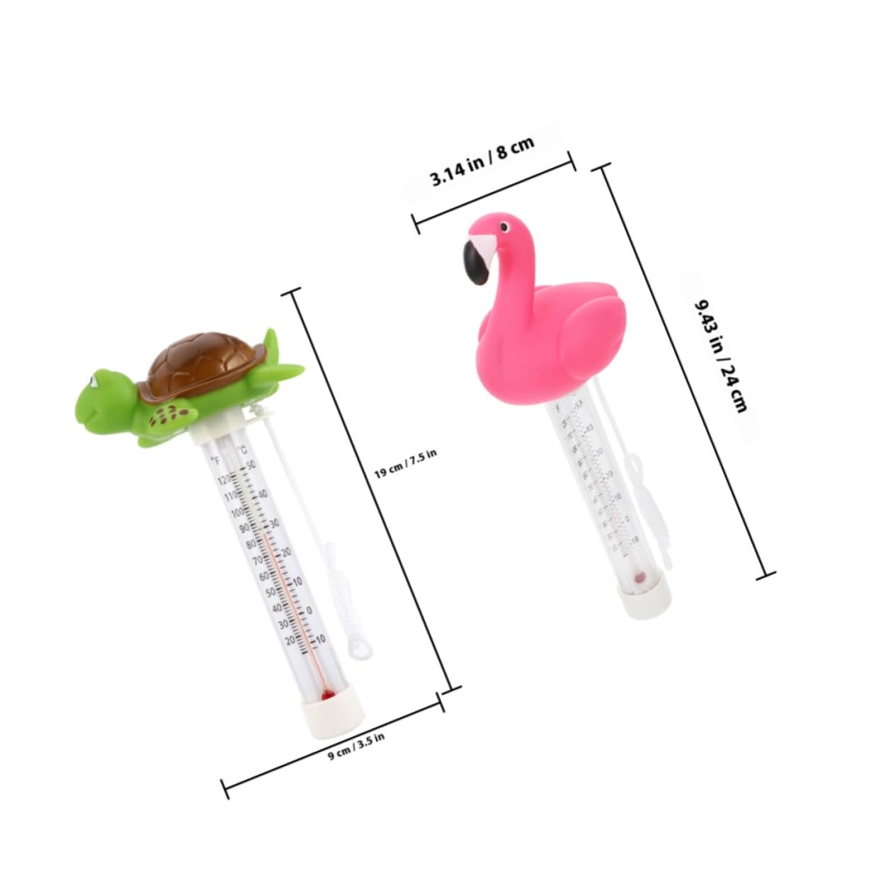 Luxshiny 2pcs Floating Pool Thermometer and Spa Bath Water Temperature Thermometer Set with High Visibility for Indoor and Outdoor Use