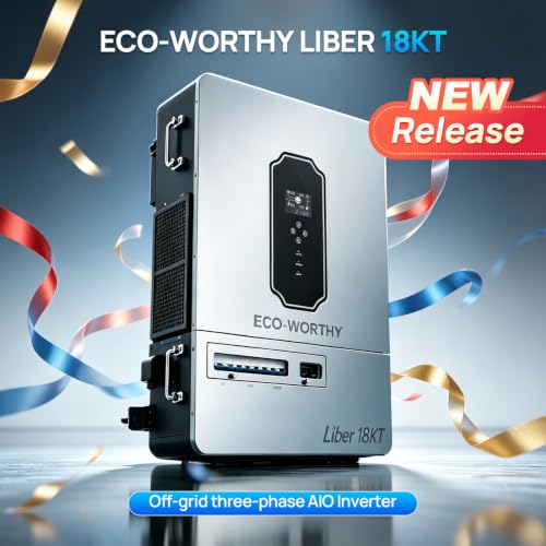Image of ECO-WORTHY Liber 18KT Off-Grid Three-Phase Inverter, 28.8KW PV Input & 18KW 120 /208Y Vac Output,360A Charge /Discharge Current for Farm /Workshop /Factory
