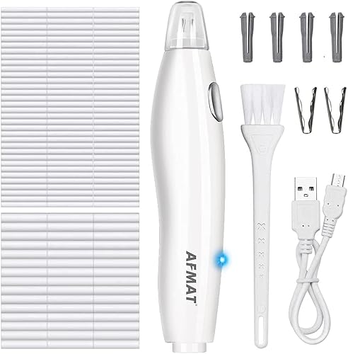 Miniatura 6 de AFMAT Sacapuntas eléctrico y borrador eléctrico recargable, parada automática, súper afilado, afilado rápido, 140 repuestos de borrador, bueno para