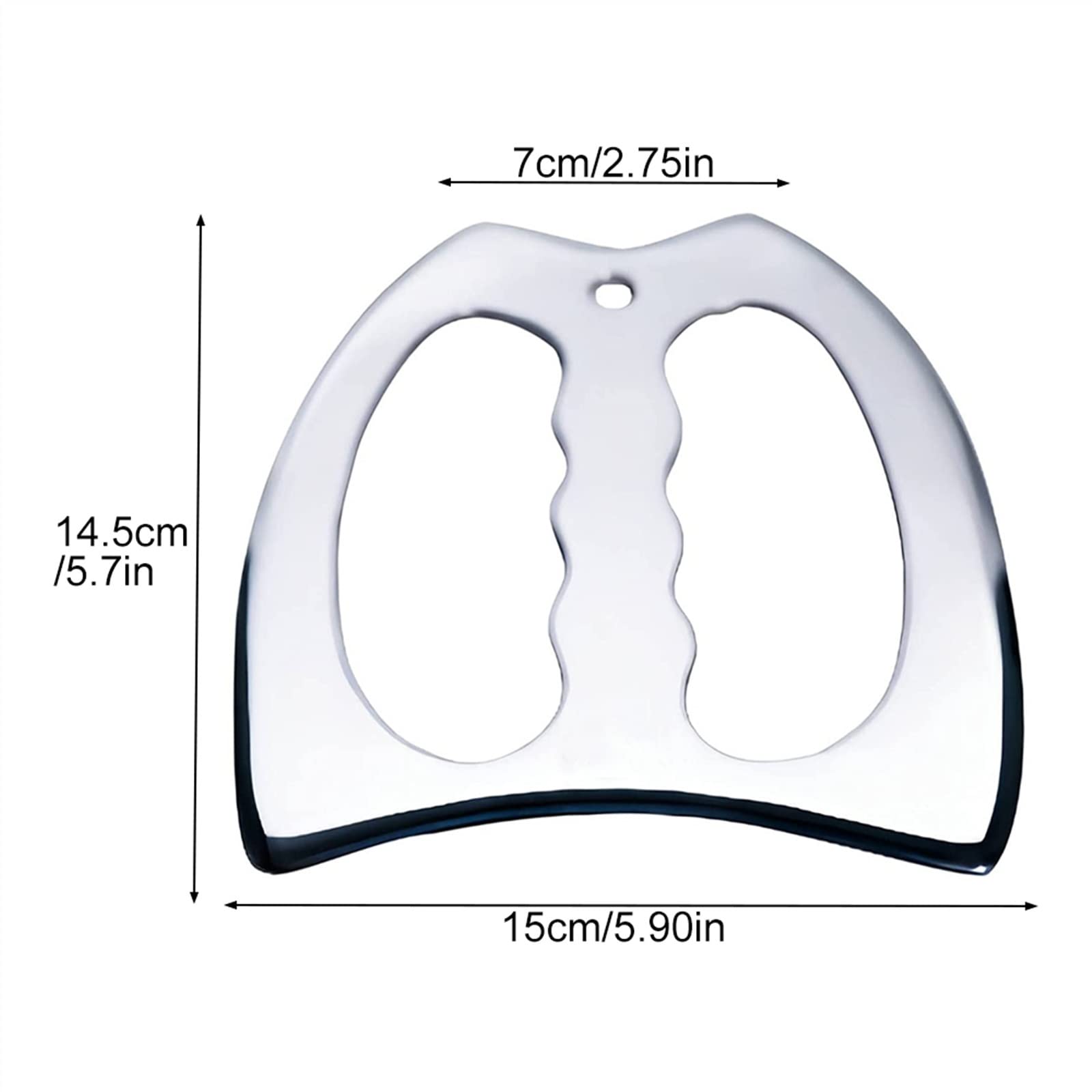 BAWHO Herramienta de Masaje Gua Sha Profesional, Herramientas de Masaje de raspado Gua Sha de Acero Inoxidable, Gran Herramienta de movilización de Tejido Suave, 1 Uds. (Color : Style 10)