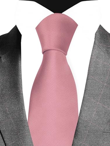Image of GUSLESON Classic New 3.15 inch(8cm) Men's Solid Color Necktie Wedding Business Tie + Gift Box