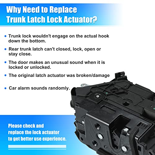 Image of X AUTOHAUX Front Right Side Door Lock Actuator Motor for Volkswagen Jetta Beetle Passat Golf 2011-2017 5K1837016E 6RD837016A