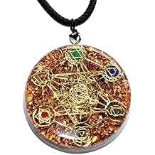 Sacred Geometry Orgone Reversible Pendant Necklace LARGE 2.25 inch 10.7cm