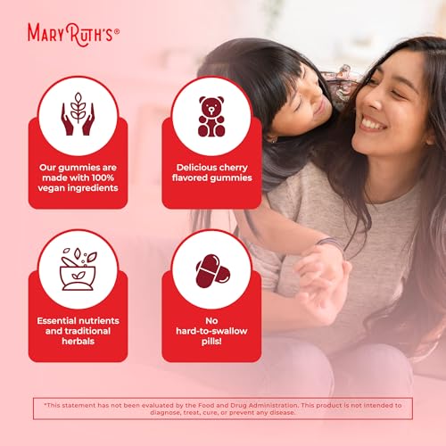 Mary Ruth's 5-1 Immunity Gummies with Elderberry for Kids & Adults | Cherry | Pectin Based | Vegan | 90 Count - Image 5