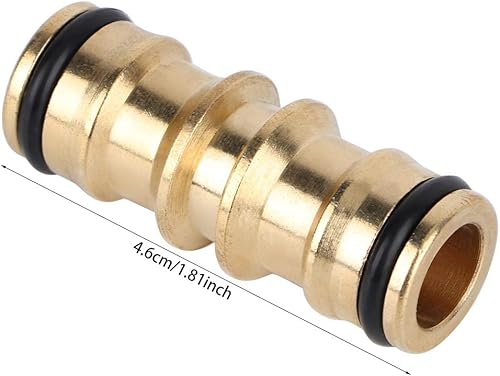 Miniatura 2 de TOPINCN Conector de manguera Conector de manguera de latón Adaptador de tubería de agua de jardín roscado Montaje Riego de jardín