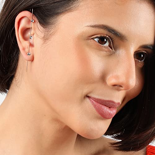 Image of SOHI Designer Cuff Earrings for women & girls, cute earrings for girls, fancy earrings for women stylish, fashion jewellery for women, Light Weight stylish, Cuff Earring, One Ear Cuff, Ear wire