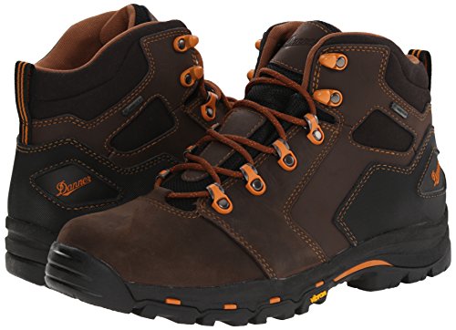 Danner Men’s Vicious 4.5” Plain Toe Work Boot,Brown/Orange,10 D Us #TOP6