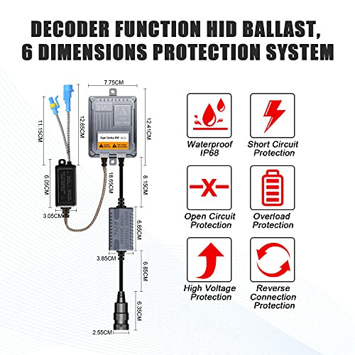 WinPower H11 H8 H9 Xenon Lamp 55W Koplamp Conversie Kit met CANBus Decoder HID Ballast 6000K Koud Wit Hoge Helderheid… - Afbeelding 5