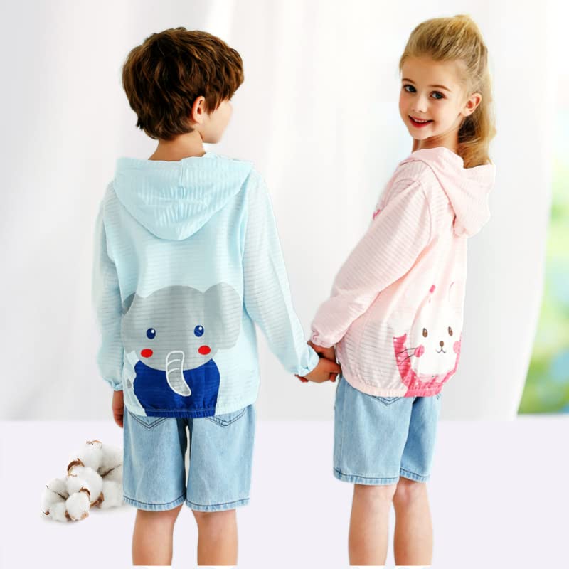 Toddler Sun UV Protection Cartoon Hoodie Kids Sunscreen Lightweight Jacket Outwear For Summer4