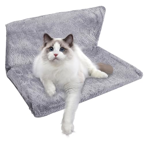 SKIKHN Katzenbett für Heizungen, 40x30cm Hängebett für Katzen, Katzenheizungsliege mit kuscheligem Plüschbezug, Waschbares Heizungsliege Katzen, Robuster Metallrahmen, für alle gängigen Heizkörper SKIKHN Katzenbett für Heizungen, 40x30cm Hängebett für Katzen, Katzenheizungsliege mit kuscheligem Plüschbezug, Waschbares Heizungsliege Katzen, Robuster Metallrahmen, für alle gängigen Heizkörper