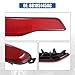 X AUTOHAUX Car Rear Bumper Reflector Light Left Side Driver Side 68105145AC for Jeep Cherokee 2014 2015 2016 2017 2018