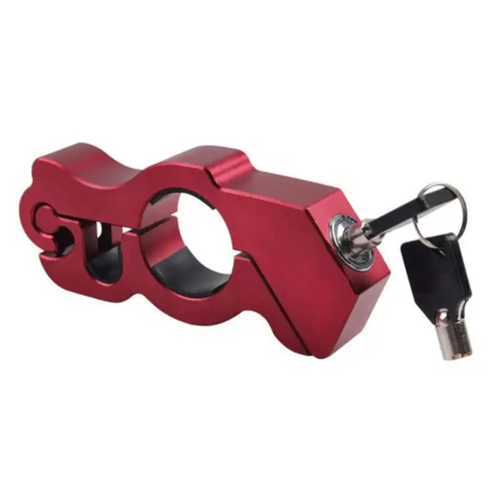 Chain Lock Motorcycle Handlebar Lock Brake Handle Solid Imitating Steal Motorbike Lock(Beige Driver Left)