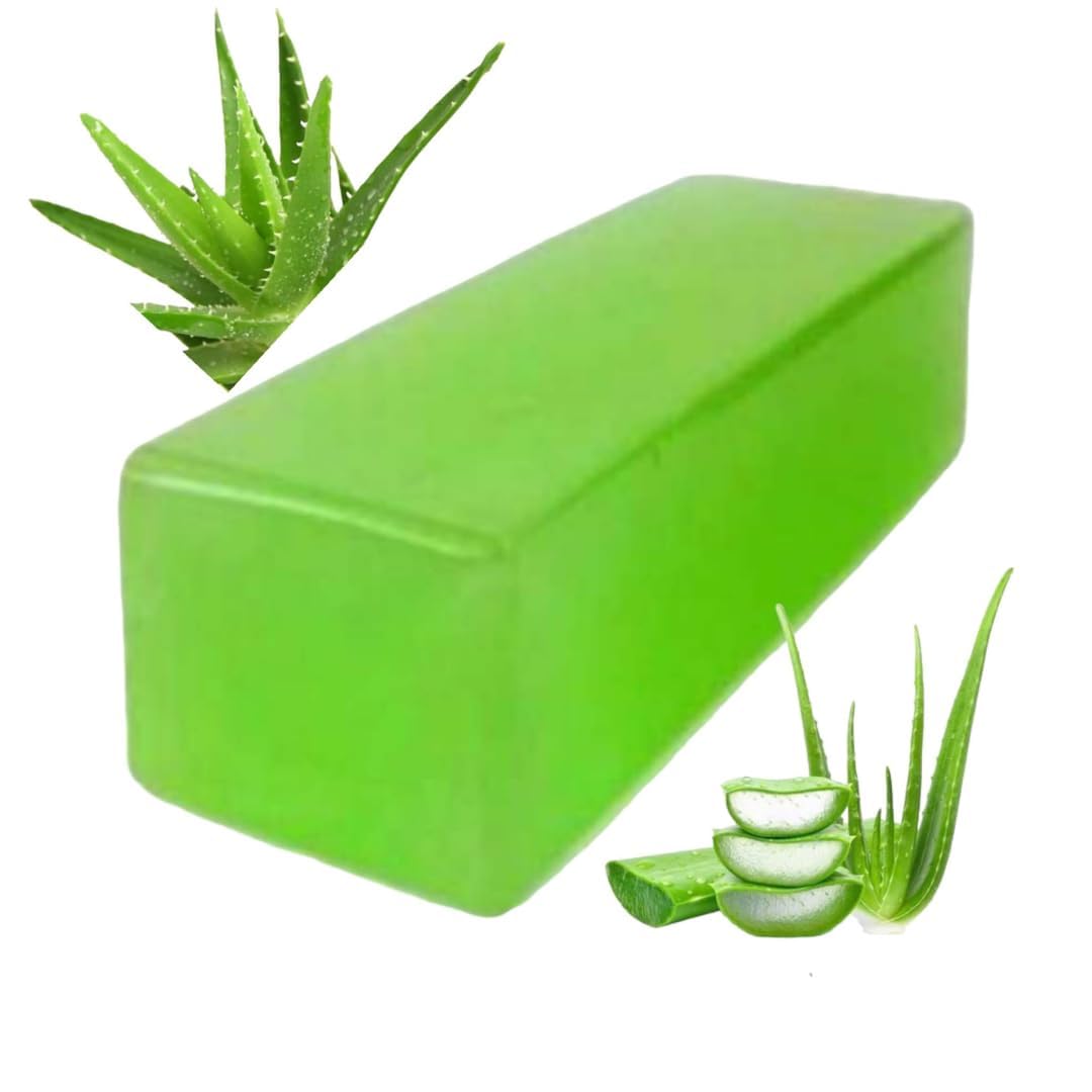 Aloe Vera Melt and Pour Soap Base 1kg | Natural Glycerin Soap Base for DIY Soap Making | Moisturizing, Skin-Friendly & Easy Melt Base for Handmade Soaps-image-23
