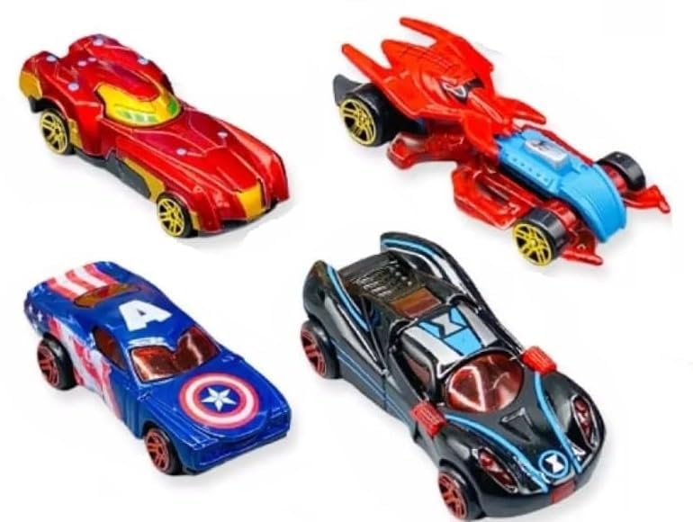 Bestie toys Mini Metal Car For Kids,Avenger Car Pack Of 4 Derby Racers Series Diecast Cars Suitable For Children,Movie Vehicle Racing Cars For Competition And Story Play(Avenger Cars 4Pcs),Multicolor (B0CVN8SKBW) Amazon Price History, Amazon Price Tracker