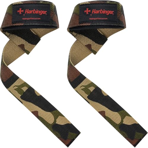 Image of Harbinger Padded Cotton Lifting Straps with NeoTek Cushioned Wrist (Pair)