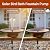 12.6" Deck Mounted Bird Bath for Outside, Metal Solar Powered Bird Bath Fountain, Heavy Duty Railing Clamp for Balcony Fence, Detachable Deck Bird Bath for Garden