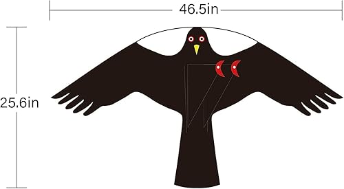 Miniatura 2 de Bird Hawk - Cometa voladora sin poste para cultivos, protector de granja, cometas voladoras de pájaros, cometa estilo C sin poste