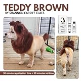 Opawz Permanenter Haustier Haarfarbe, Berufsstand Haustier sicherer Farbstoff hält über 20 Haarwäschen, leuchtende Farbe für Hunde und Pferde (Teddy Braun)