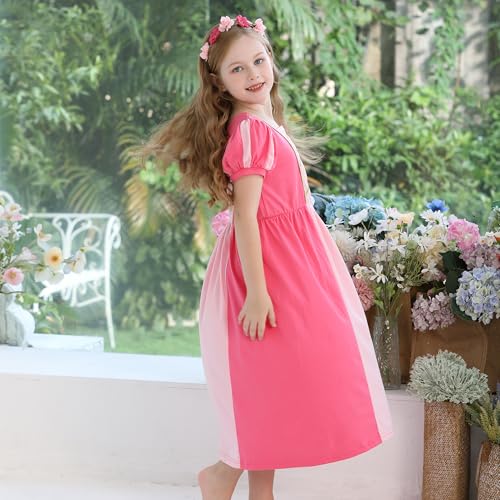 Disfraz Medieval Renacentista para Niñas 3-4T Rosa miniatura 4
