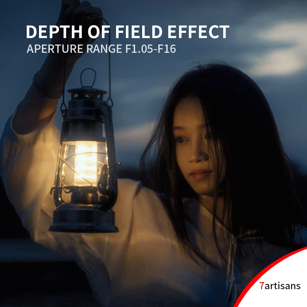7artisans Obiettivo Full Frame da 50 mm f1.05 a grande apertura compatibile con fotocamere Canon R-Mount Messa a fuoco manuale