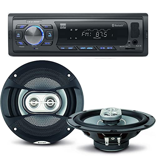 Pack Sono Voiture Auto Radio NewOne AR375BT 120 Watts + 2 Haut parleurs 16,5cm 120W