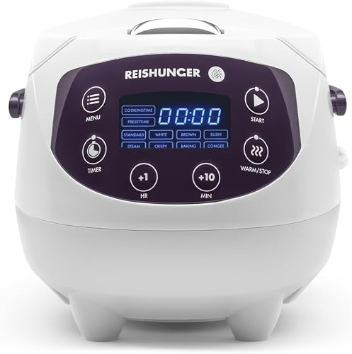 REISHUNGER Cuociriso digitale piccolo – 0,6 l – Bianco