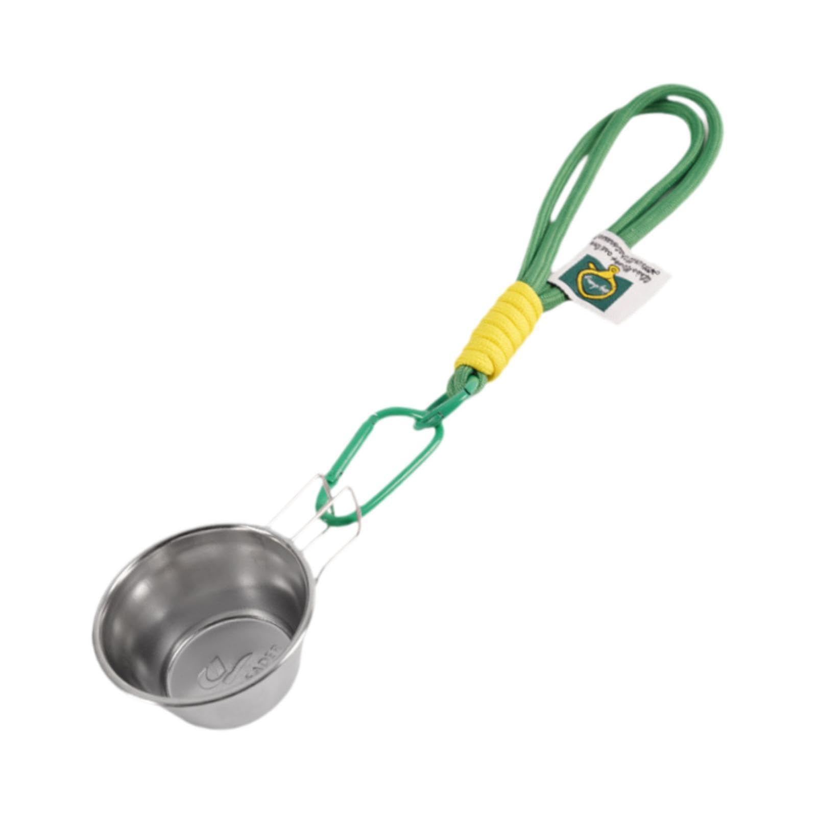 rockible Fishing Bait Bowl Camping Cup Easy to Use Reusable Portable Compact Fish Food Box Storage Box for BBQ Hiking Outdoor Hunting, Green