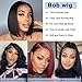 Kayna Short Bob Wig Human Hair 10 Inch 150% Density Bob Wig Human Hair 13x4 Transparent Lace Frontal Wig Pre Plucked Straight Bob Wig Human Hair Brazilian Virgin Hair Free Part Natural Color